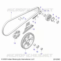 SYSTÃˆME DE TRANSMISSION, DRIVE SPROCKET, BELT AND GUARD