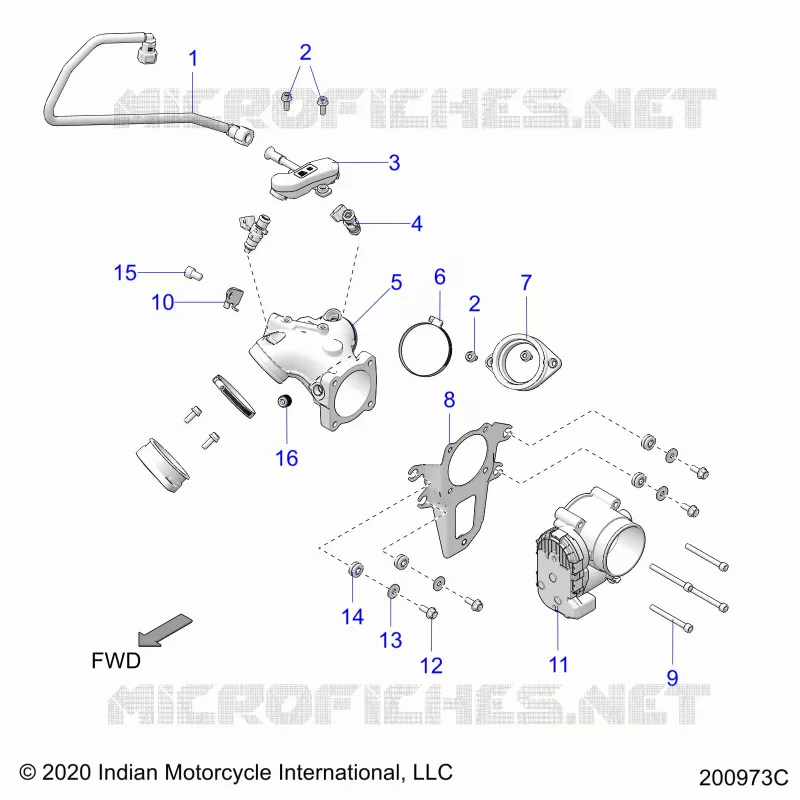 SYSTÃˆME D'ALIMENTATION, FUEL CLAM SHELL/THROTTLE BODY